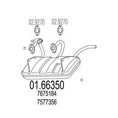 MTS 0166350 Глушник вихлопних газів кінцевий
