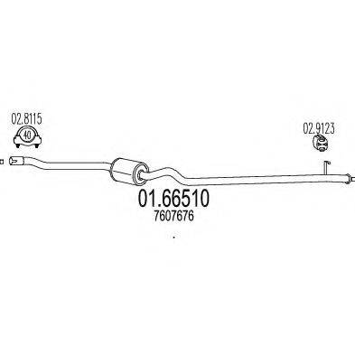 MTS 0166510 Глушник вихлопних газів кінцевий