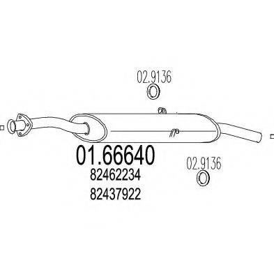 MTS 0166640 Глушник вихлопних газів кінцевий
