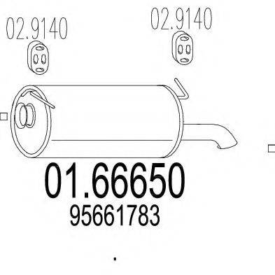 MTS 0166650 Глушник вихлопних газів кінцевий