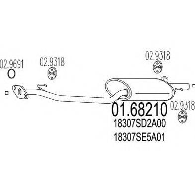 MTS 0168210 Глушник вихлопних газів кінцевий