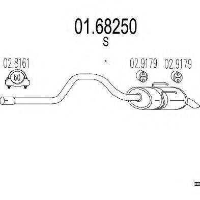 MTS 0168250 Глушник вихлопних газів кінцевий