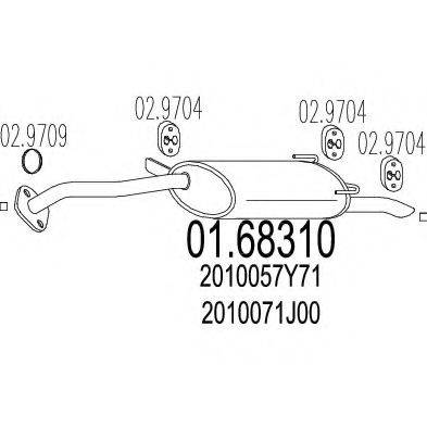 MTS 0168310 Глушник вихлопних газів кінцевий