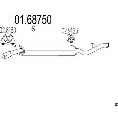 MTS 0168750 Глушник вихлопних газів кінцевий
