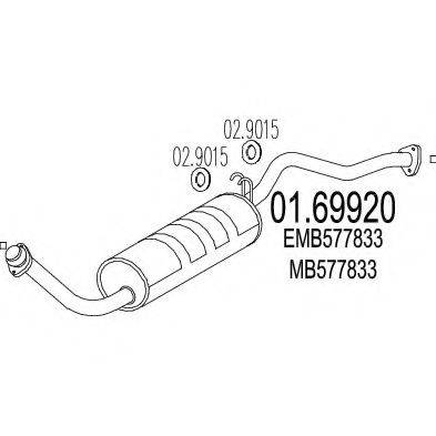 MTS 0169920 Глушник вихлопних газів кінцевий