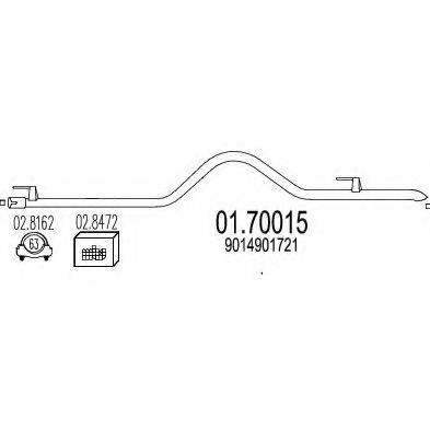 MTS 0170015 Труба вихлопного газу