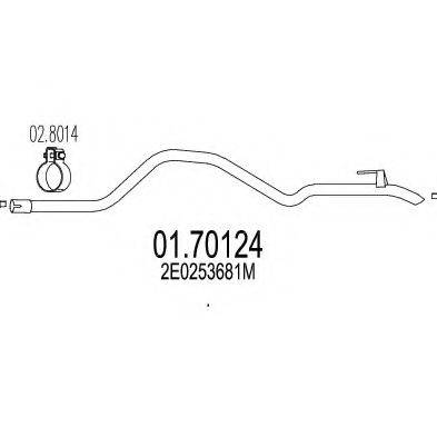 MTS 0170124 Труба вихлопного газу