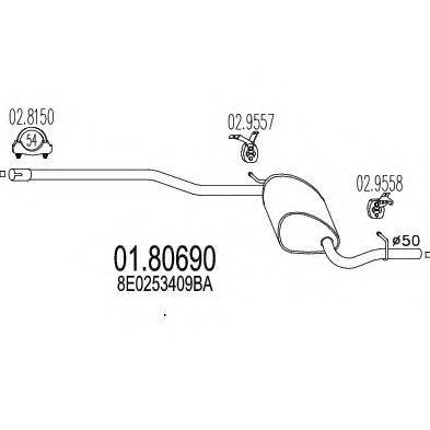 MTS 0180690 Середній глушник вихлопних газів