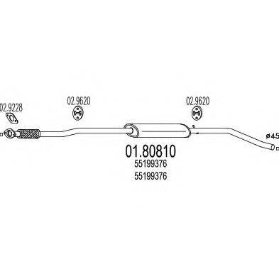 MTS 0180810 Середній глушник вихлопних газів