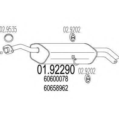 MTS 0192290 Глушник вихлопних газів кінцевий