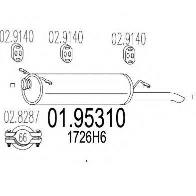 MTS 0195310 Глушник вихлопних газів кінцевий