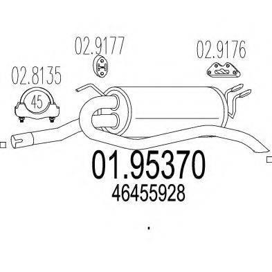 MTS 0195370 Глушник вихлопних газів кінцевий