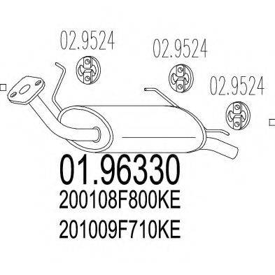 MTS 0196330 Глушник вихлопних газів кінцевий