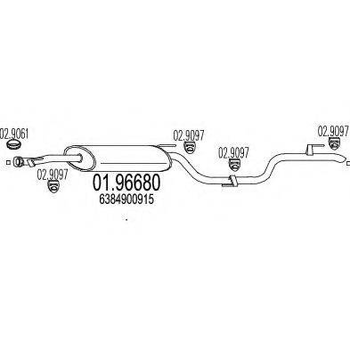 MTS 0196680 Глушник вихлопних газів кінцевий