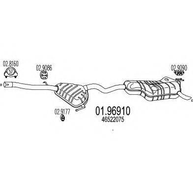 MTS 0196910 Глушник вихлопних газів кінцевий