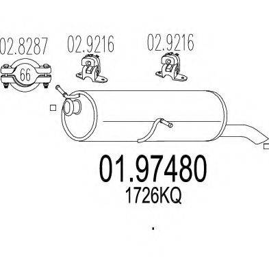 MTS 0197480 Глушник вихлопних газів кінцевий