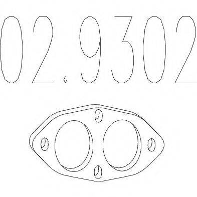 MTS 029302 Прокладка, труба вихлопного газу