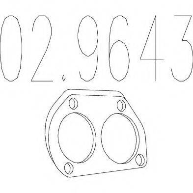 MTS 029643 Прокладка, труба вихлопного газу