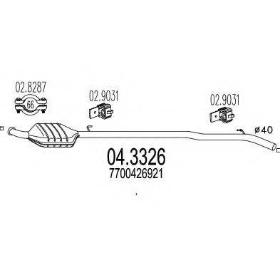 MTS 043326 Каталізатор