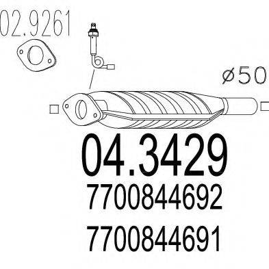 MTS 043429 Каталізатор