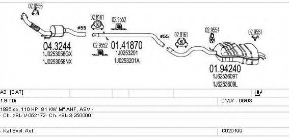 MTS C020199000565 Система випуску ОГ