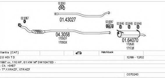 MTS C070243001181 Система випуску ОГ