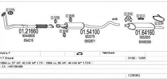 MTS C250062005065 Система випуску ОГ