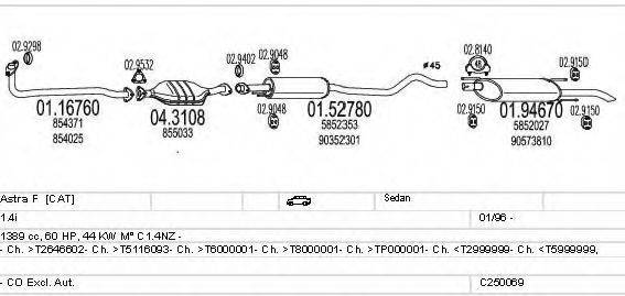 MTS C250069005176 Система випуску ОГ