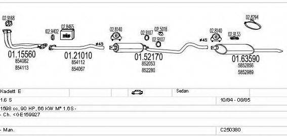 MTS C250380005104 Система випуску ОГ