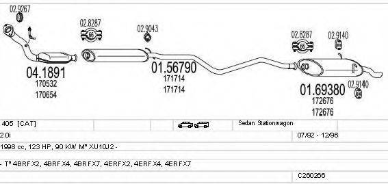 MTS C260266006170 Система випуску ОГ