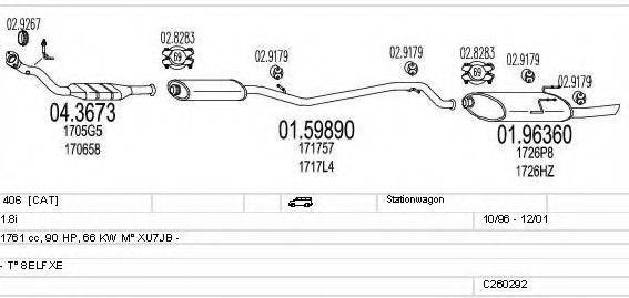 MTS C260292006200 Система випуску ОГ