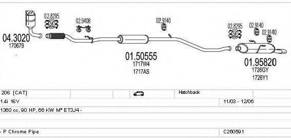 MTS C260591004152 Система випуску ОГ