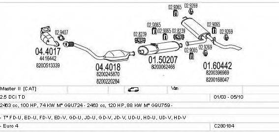 MTS C280184006743 Система випуску ОГ