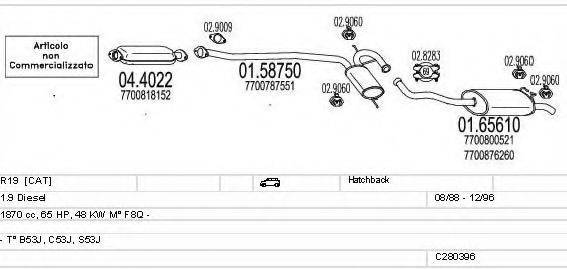 MTS C280396006384 Система випуску ОГ