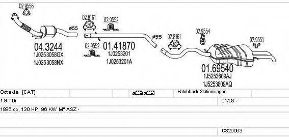 MTS C320063004843 Система випуску ОГ