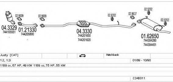 MTS C340011004864 Система випуску ОГ