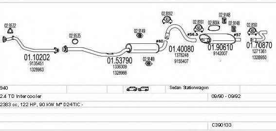 MTS C390133002295 Система випуску ОГ