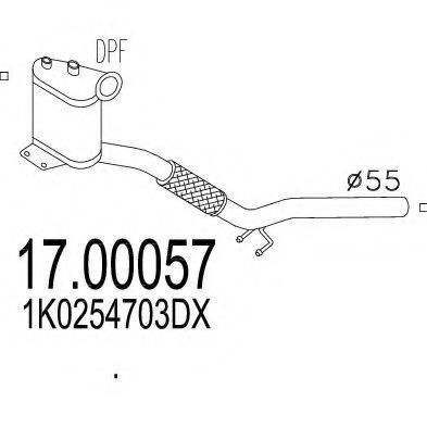 MTS 1700057 Саджовий/частковий фільтр, система вихлопу ОГ