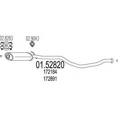 MTS 0152820 Середній глушник вихлопних газів