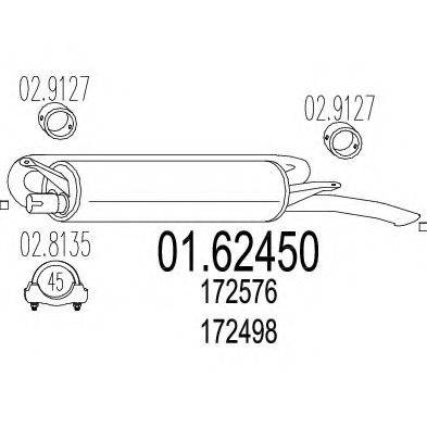 MTS 0162450 Глушник вихлопних газів кінцевий