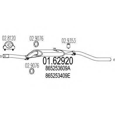 MTS 0162920 Глушник вихлопних газів кінцевий