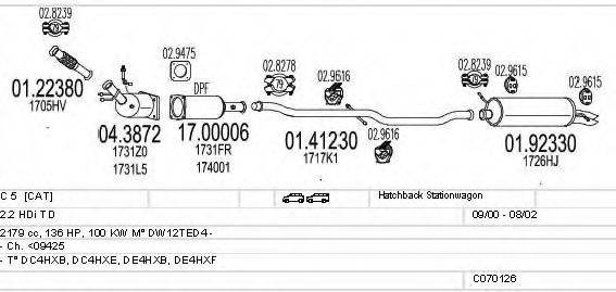 MTS C070126001053 Система випуску ОГ