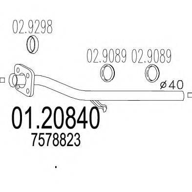 MTS 0120840 Труба вихлопного газу