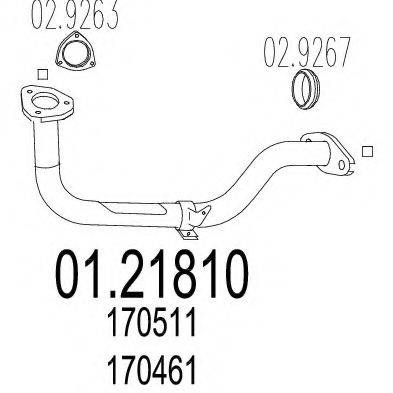 MTS 0121810 Труба вихлопного газу