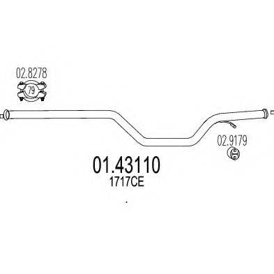 MTS 0143110 Труба вихлопного газу