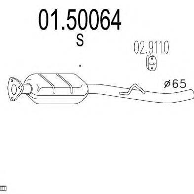 MTS 0150064 Середній глушник вихлопних газів