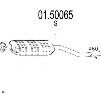 MTS 0150065 Середній глушник вихлопних газів