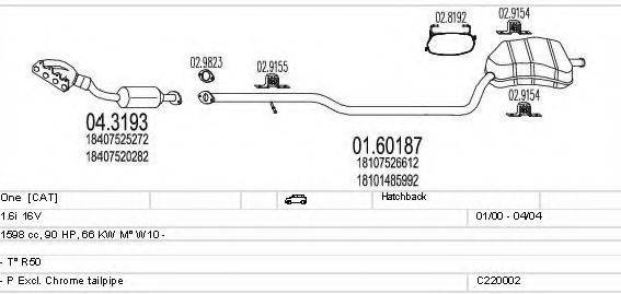 MTS C220002000006 Система випуску ОГ