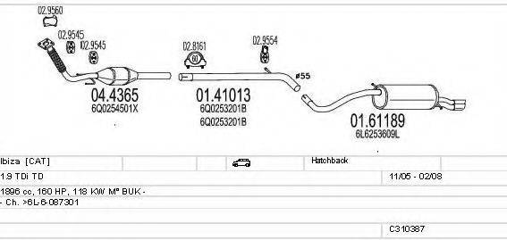 MTS C310387022786 Система випуску ОГ