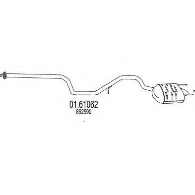 MTS 0161062 Глушник вихлопних газів кінцевий